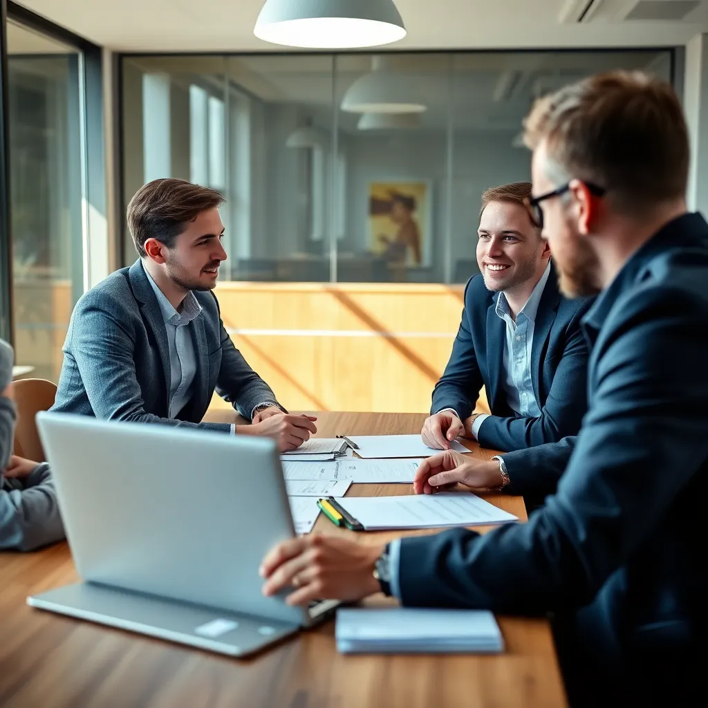 Ondernemer presenteert businessplan aan potentiële investeerders